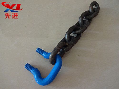 Bucket elevator chain, chain hook