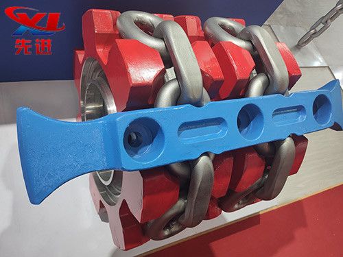 High strength compact chain, sprocket and scraper series